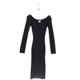 KHAITE RET $2000+ MAXI DESIGNER DRESS BLACK XS