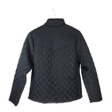 QUILTED ZIP JACKET BLACK MEDIUM