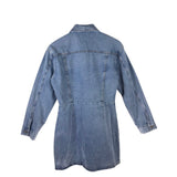 DENIM LONG SLEEVE DRESS BLUE LARGE
