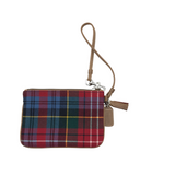 COACH PLAID WRISTLET COINPURSE WOMEN'S ACCESSORIES RED BLUE 5.0” 10.5” 1.0”