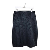 NWT$330 PENCIL DESIGNER SKIRT BLACK 14