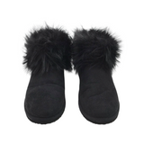 VERY G FAUX FUR SHOES BLACK 10