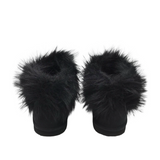VERY G FAUX FUR SHOES BLACK 10