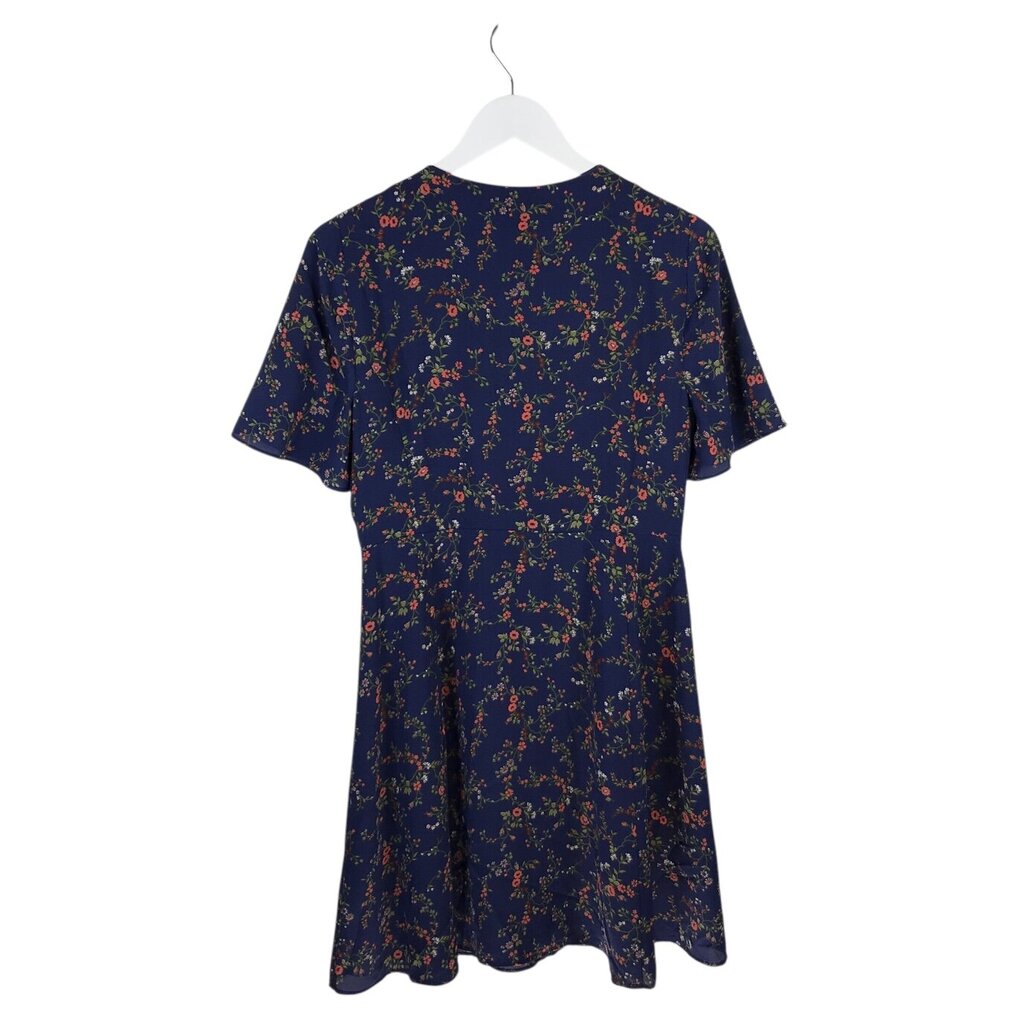 MADEWELL FLORAL WRAP DRESS NAVY ORANGE 6
