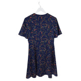 MADEWELL FLORAL WRAP DRESS NAVY ORANGE 6
