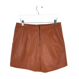 MARIE OLIVER FAUX LEATHER SHORTS RUST 4