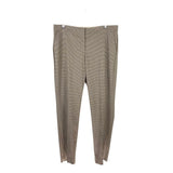 LAFAYETTE 148 PLAID STRAIGHT LEG DESIGNER PANT BEIGE 8