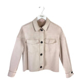 SHACKET FAUX SUEDE BLAZER BEIGE XS