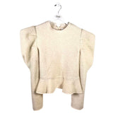 HYACINTH HOUSE PUFF SLEEVE DESIGNER TOP CREAM X LARGE