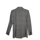 THEORY WOOL DOUBLE BREASTED DESIGNER BLAZER BLACK WHITE 8