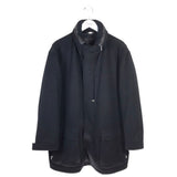 ERMENEGILDO ZEGNA RET$6950 "OASI" CASHMERE ZIP MEN COAT BLACK XLARGE