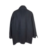 ERMENEGILDO ZEGNA RET$6950 "OASI" CASHMERE ZIP MEN COAT BLACK XLARGE