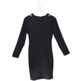 ETRO RET$1595 EMBROIDERED LONG SLEEVE DESIGNER DRESS BLACK CREAM 42
