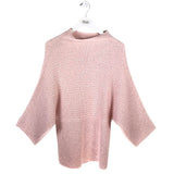 ST JOHN COWL NECK 3/4 SLEEVE DESIGNER SWEATER PINK SMALL