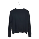 RET$280 BELT DESIGN DESIGNER CARDIGAN BLACK RED LARGE