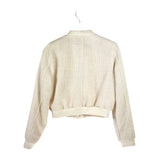 JASON WU RET$325 TWEED BOMBER DESIGNER JACKET CREAM MEDIUM