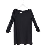 LAFAYETTE 148 RET$695 LONG SLEEVE DESIGNER DRESS BLACK XLARGE