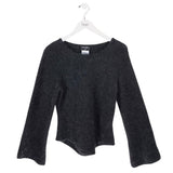 CHANEL 1998 MOHAIR WOOL SWEATER LUXE TOP CHARCOAL 40