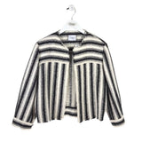 AKRIS PUNTO LONG SLEEVE DESIGNER JACKET BLACK WHITE 8