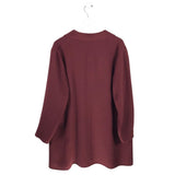 LAFAYETTE 148 RET$1398 DOUBLE BREASTED DESIGNER BLAZER MAROON 1X