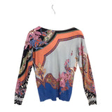 SILK CASHMERE DESIGNER SWEATER BLACK PINK 10