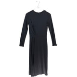 VINCE MAXI KNIT LONG SLEEVE DESIGNER DRESS BLACK SMALL