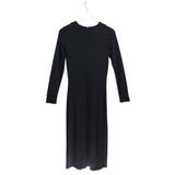 VINCE MAXI KNIT LONG SLEEVE DESIGNER DRESS BLACK SMALL