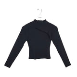 ASTR LONG SLEEVE DESIGNER SWEATER BLACK MEDIUM