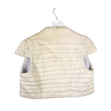 RABBIT CAP SLEEVE FUR WHITE SMALL