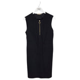 TORY BURCH HALF SLIP SLEEVELESS DESIGNER DRESS BLACK MEDIUM
