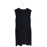 TORY BURCH HALF SLIP SLEEVELESS DESIGNER DRESS BLACK MEDIUM