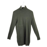EQUIPMENT FEMME COWL CASHMERE LONG SLEEVE DESIGNER DRESS OLIVE MEDIUM
