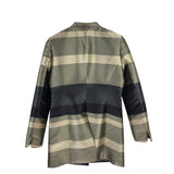 MAISON COMMON STRIPE JACQUARD DESIGNER JACKET BEIGE BLACK 38