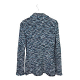 ST JOHN LONG SLEEVE DESIGNER BLAZER BLUE BLACK 2