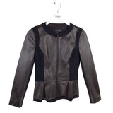 ST JOHN LEATHER ZIP DESIGNER JACKET BLACK 2
