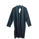 EILEEN FISHER NWT$495 WOOL DESIGNER CARDIGAN GREEN BLACK S/M