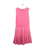 ALICE + OLIVIA SLEEVELESS FAUX LEATHER SKIRT DESIGNER DRESS PINK 4
