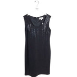 2PC JACKET/DRESS SEQUIN ZIP DESIGNER OUTFIT BLACK 8