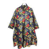 BROCADE FLORAL 3/4 SLEEVE DESIGNER JACKET NAVY MULTI 4