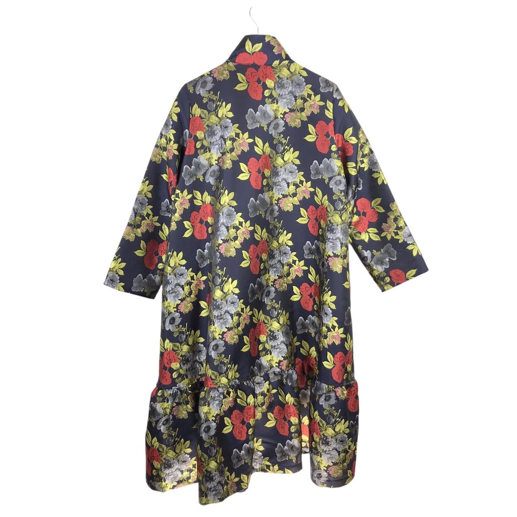 BROCADE FLORAL 3/4 SLEEVE DESIGNER JACKET NAVY MULTI 4