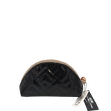 CONSUELA QUILTED COSMETIC BAG WOMEN'S ACCESSORIES BLACK 9”x4.5”x3”