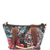 CONSUELA FLORAL TOTE HANDBAG PINK MAROON 12.5”x11”x6”