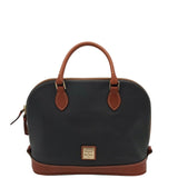 DOONEY & BOURKE LEATHER SATCHEL HANDBAG DARK GRAY BROWN 13”x9.5”x5”