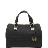 MICHAEL MICHAEL KORS NWT$348 LOGO DUFFLE HANDBAG BLACK 13”x11”x7.5”