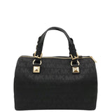 MICHAEL MICHAEL KORS NWT$348 LOGO DUFFLE HANDBAG BLACK 13”x11”x7.5”