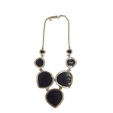 KENDRA SCOTT STATMENT NECKLACE GOLDTONE PURPLE