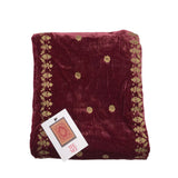 THE MET NWT "CREST" VELOUR SCARF DESIGNER ACCESSORIES RED GOLD