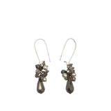 MAJORICA DANGLE W/BAG EARRINGS GOLDTONE WHITE
