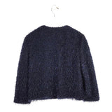 ST JOHN EYELASH DESIGNER BLAZER NAVY MEDIUM