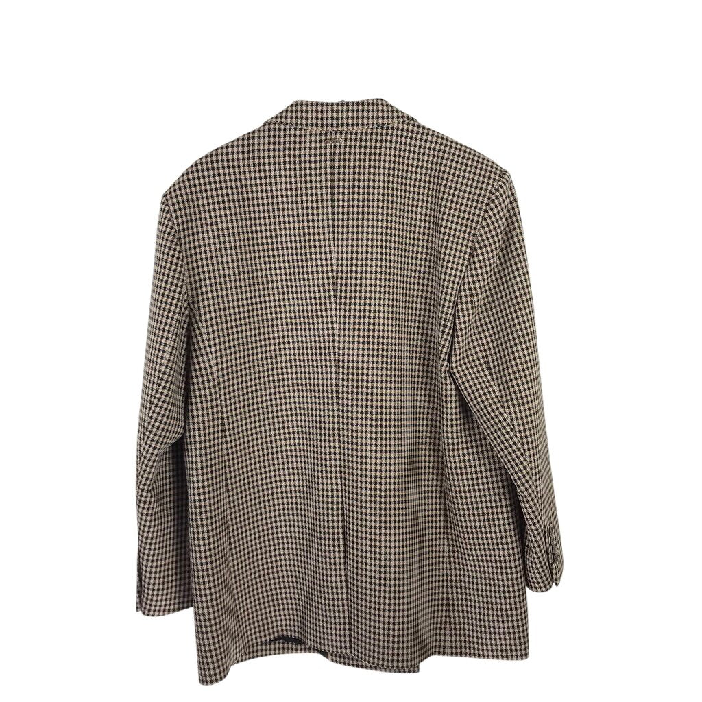 BOSS HUGO BOSS NWT DOUBLE BREASTED DESIGNER BLAZER TAN BLACK 14